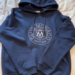 Club Monaco Navy Crest Hoodie